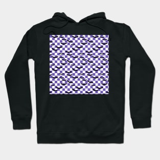 Halloween bats Y2K Purple Checkerboard Hoodie